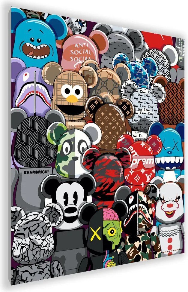 Картина по номерам PaintLine Bearbrick Brands PL-00128
