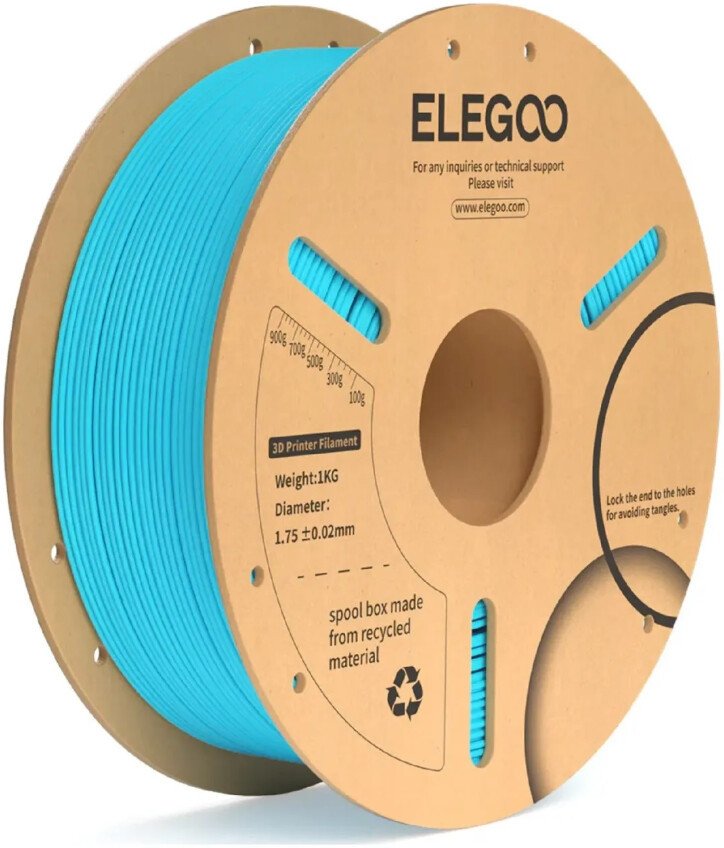 Филамент Elegoo PLA+ (1.75 мм, 1 кг, небесно-голубой) Филамент Elegoo PLA+ (1.75 мм, 1 кг, небесно-голубой)