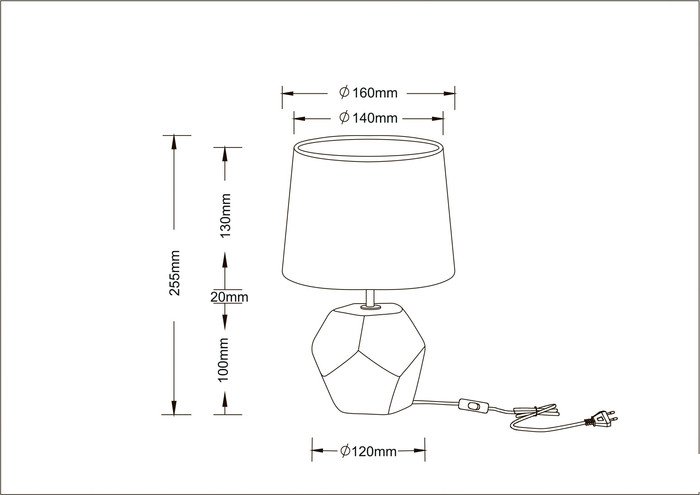 Настольная лампа Arte Lamp Zibal A5005LT-1WH
