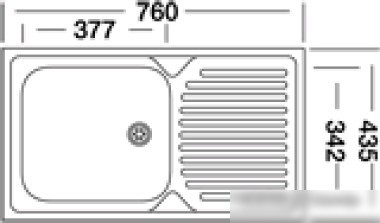 Кухонная мойка Kromevye ЕС 240 D