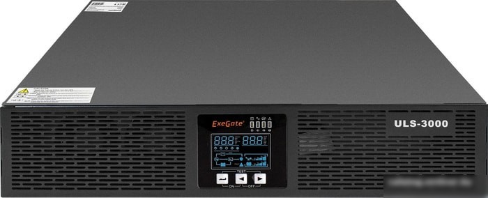 Источник бесперебойного питания ExeGate PowerExpert ULS-3000.LCD.AVR.C13.USB.RS232.SNMP.2U