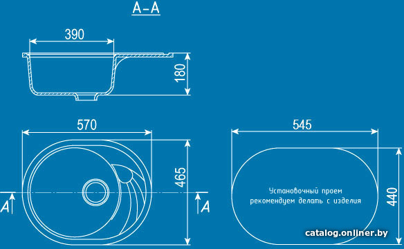 Кухонная мойка Ulgran U-403 (графитовый)