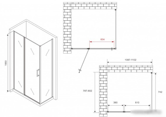 Душевой уголок Abber Sonnenstrand AG04110S-S80