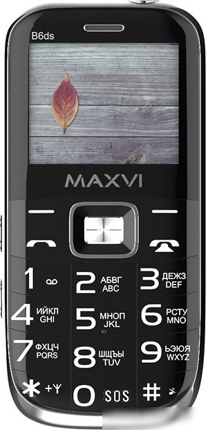 Кнопочный телефон Maxvi B6ds (черный)
