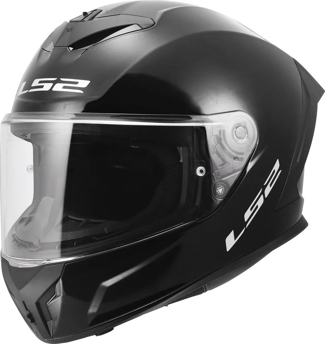 Мотошлем LS2 FF820 Rapid III Solid (3XL, черный глянцевый)