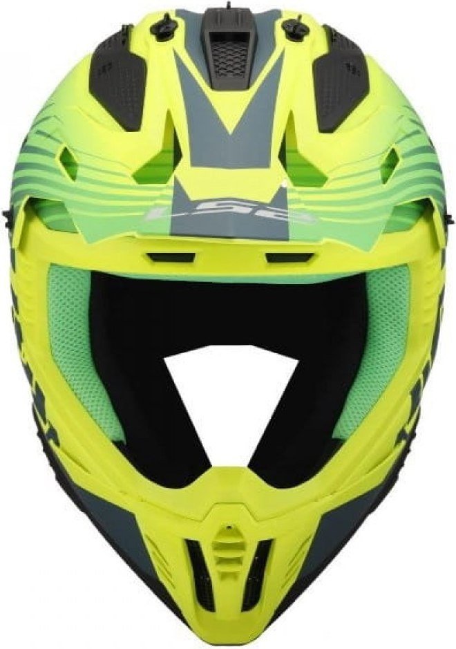 Мотошлем LS2 MX708 Fast II Duck (M, Green H-V Yellow)