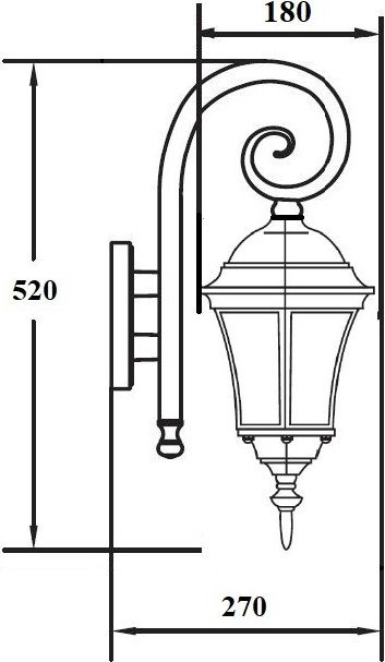 Фасадный светильник Oasis Light 91302S/18S Bl
