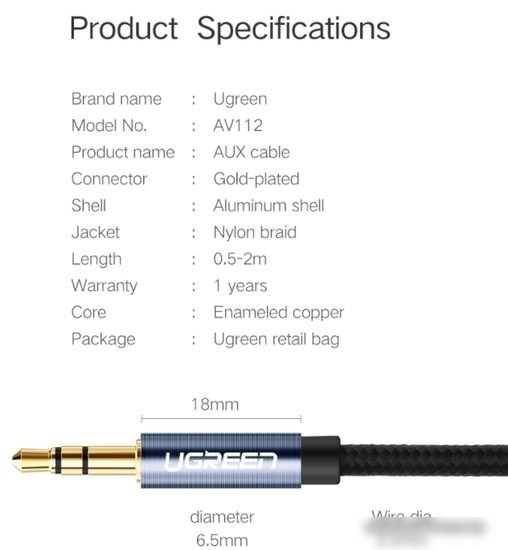 Кабель Ugreen AV112 60181