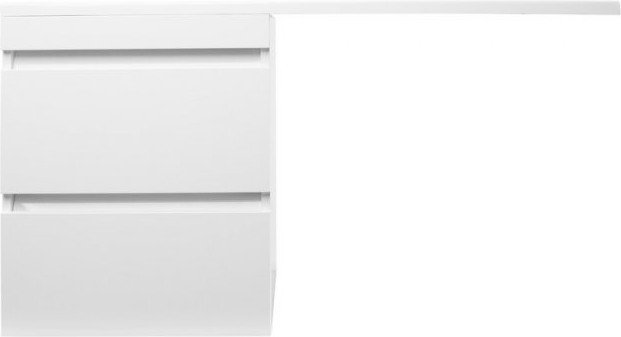Symbolite Тумба с умывальником Даллас 110 Люкс Plus + Даллас 110x48 (подвесная, левый, белый)