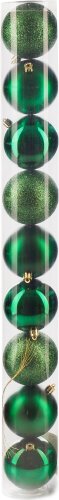 Елочная игрушка Ausini VT25-04004-6 (темно-зеленый, 9 шт)