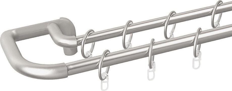 Карниз для штор UG Home Раздвижной 2-рядный 2UT-230-330-SN (атласный никель, 2.3-3.3м)