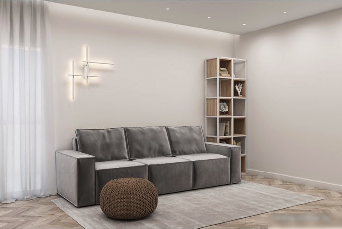 Стеллаж Hype Mebel Грос-2 70x210 (белый/дуб галифакс олово)