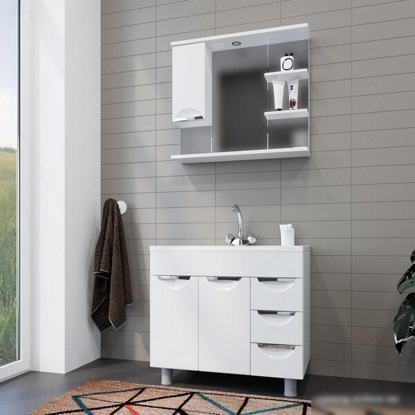 Mixline Шкаф с зеркалом Этьен 80 L 540870 (с подсветкой)