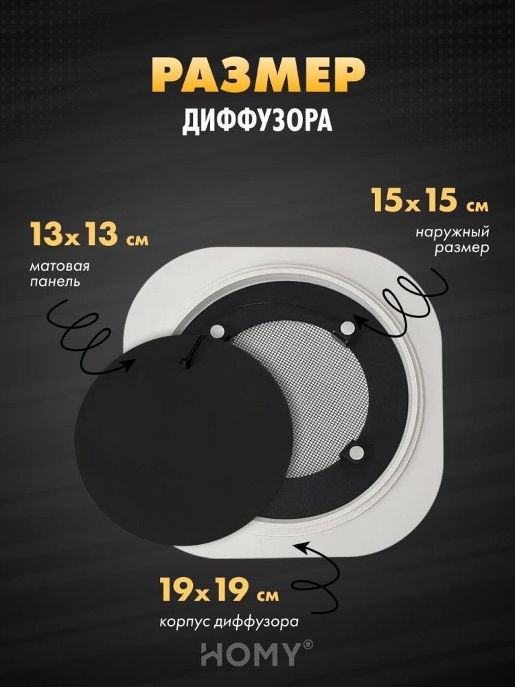 Вентиляционная решетка HOMY AIR круглый A100BS d150 (черная)
