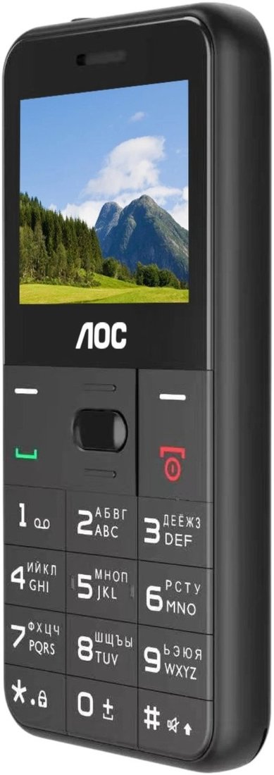 Кнопочный телефон AOC A205 (черный)