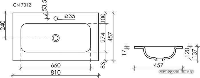 Умывальник Ceramica Nova Element CN7012