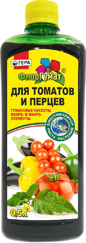 Удобрение Гера ФлорГумат Для томатов и перцев (0.5 л)