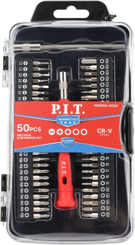 Набор отвертка с битами P.I.T. Advance HSDR04-0050 (50 предметов)