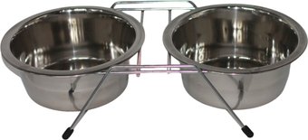 Подставка для мисок Zoonik 08824 (никель, с мисками)