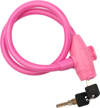 Тросовый велозамок Rexant 79-0364 65 см (розовый)