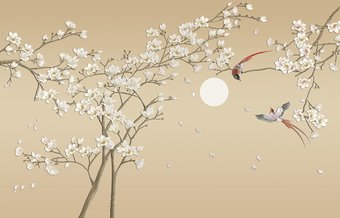 Фотообои Vimala 3D Сакура 270x400