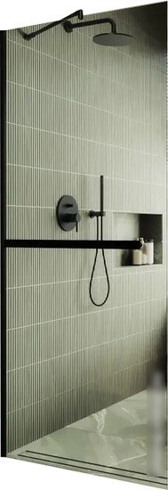 Душевая стенка MaybahGlass 195x69 MGD-720-6у (прозрачное стекло/черный)