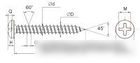 Шуруп ЕКТ CV010243 (1000 шт)