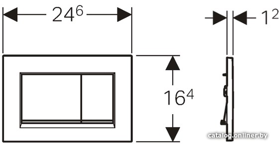Geberit Sigma 30 115.883.KH.1 (хром глянцевый/матовый)