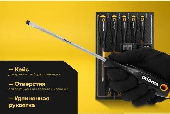 Набор отверток Inforce 06-09-93 (10 предметов)