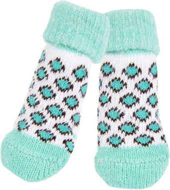 Носочки для животных Puppia Leone PARD-SO1592-MT-M (M, мятный с ромбами)