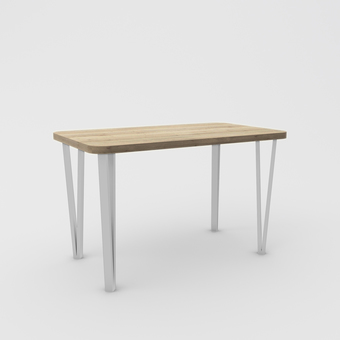 Кухонный стол Hype Mebel Польский 110x70 (белый/дуб галифакс натуральный)