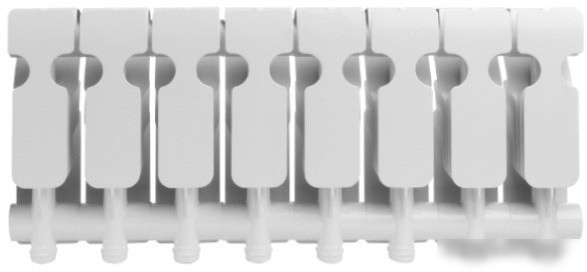 Алюминиевый радиатор Rommer Plus 200 (4 секции, с монтажным комплектом и кранами)