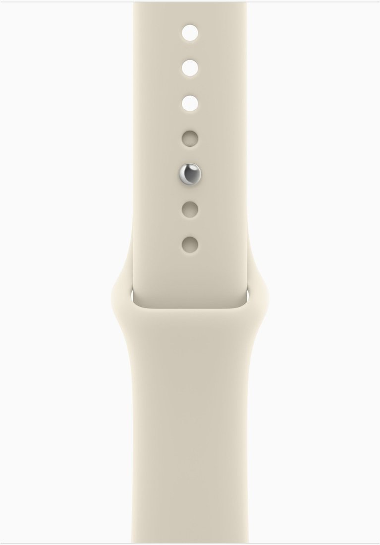 Умные часы Apple Watch Series 12 46 мм (алюминиевый корпус, светлое золото/песочный, спортивный силиконовый ремешок M/L)