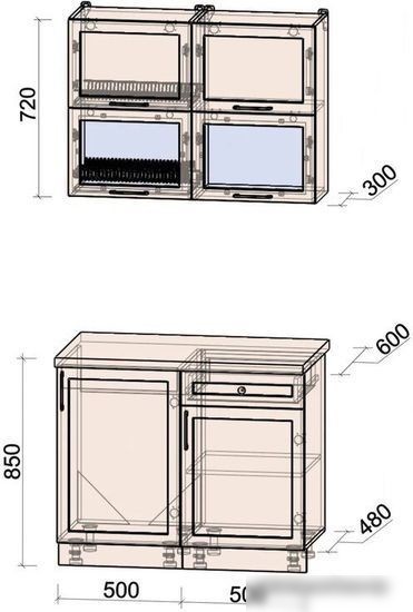Интерлиния Тренд 1.0Б (пепел/пепел/опал светлый)