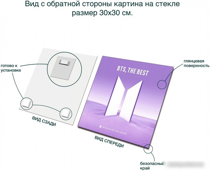 Картина Stamprint BTS, The Best ID013 (30x30)