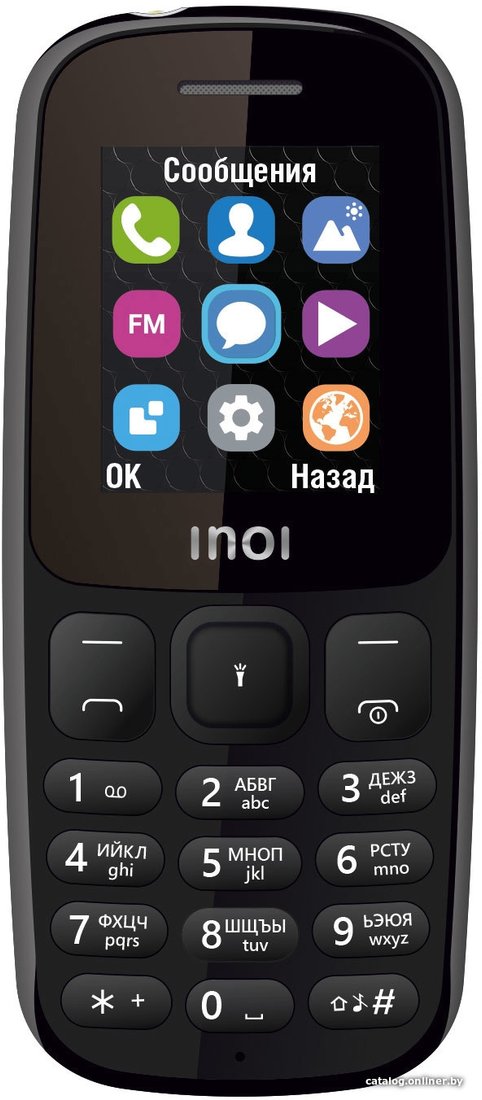 Кнопочный телефон Inoi 100 (черный)