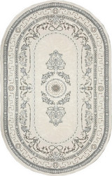 Ковер для жилой комнаты Bossan Rome 1754A-KGRI-BEJ-OVAL (2x2.9)