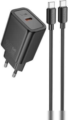 Сетевое зарядное Hoco N62 USB Type-C (черный)