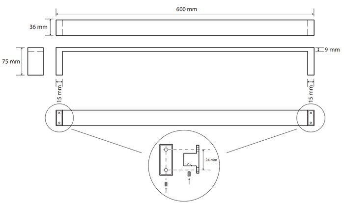 Держатель для полотенца Bemeta Gamma 145804042
