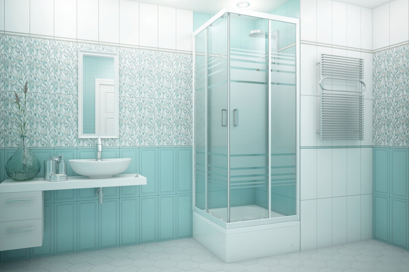 Душевой уголок Метакам City Trend White 90x90x185 (без поддона)