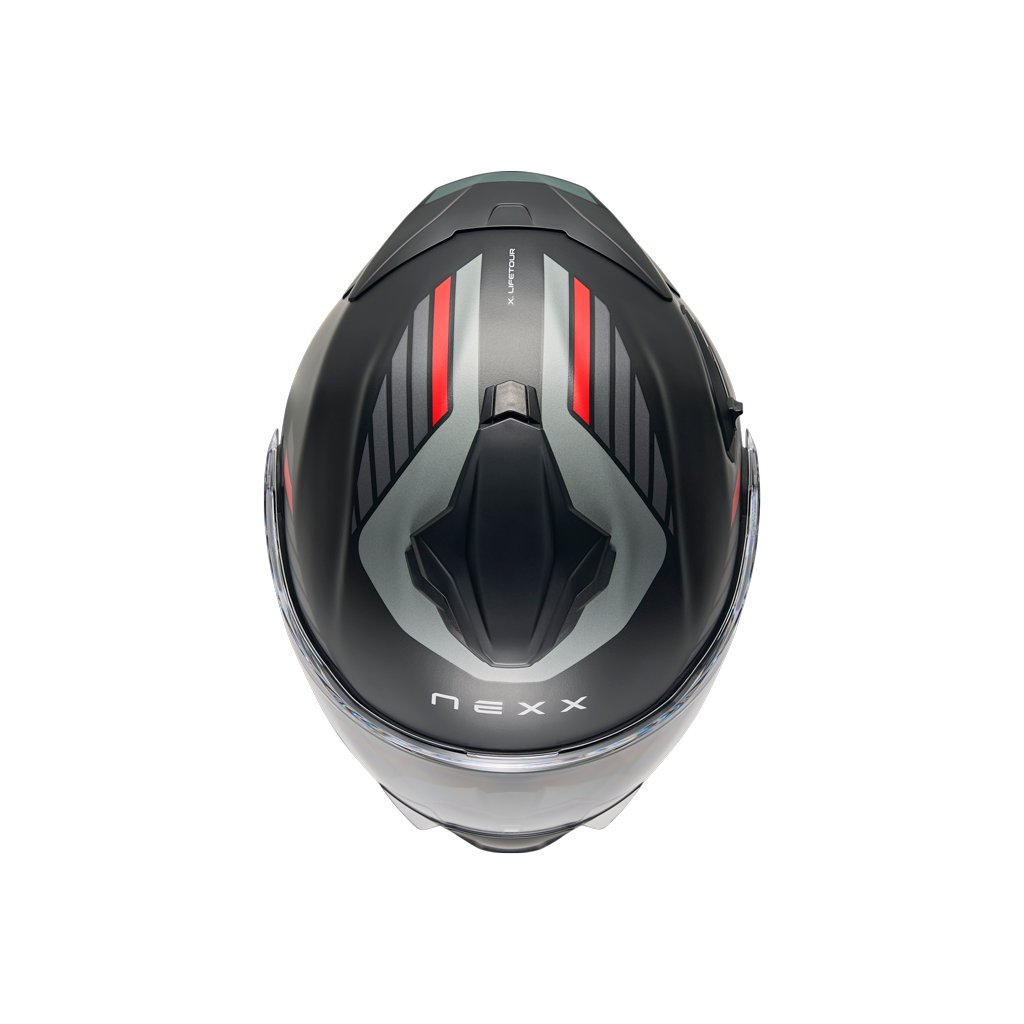 Мотошлем Nexx Helmets X.Lifetour Globe (M, черный/красный)