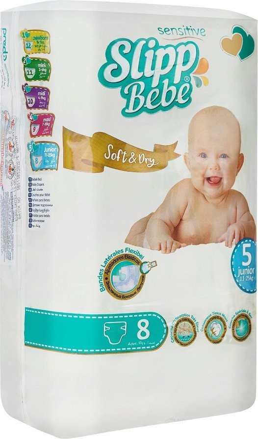 Подгузники Slipp Bebe №5 11-25 кг (8 шт)