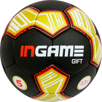 Футбольный мяч Ingame Gift 2020 (5 размер, черный/красный/золотой)