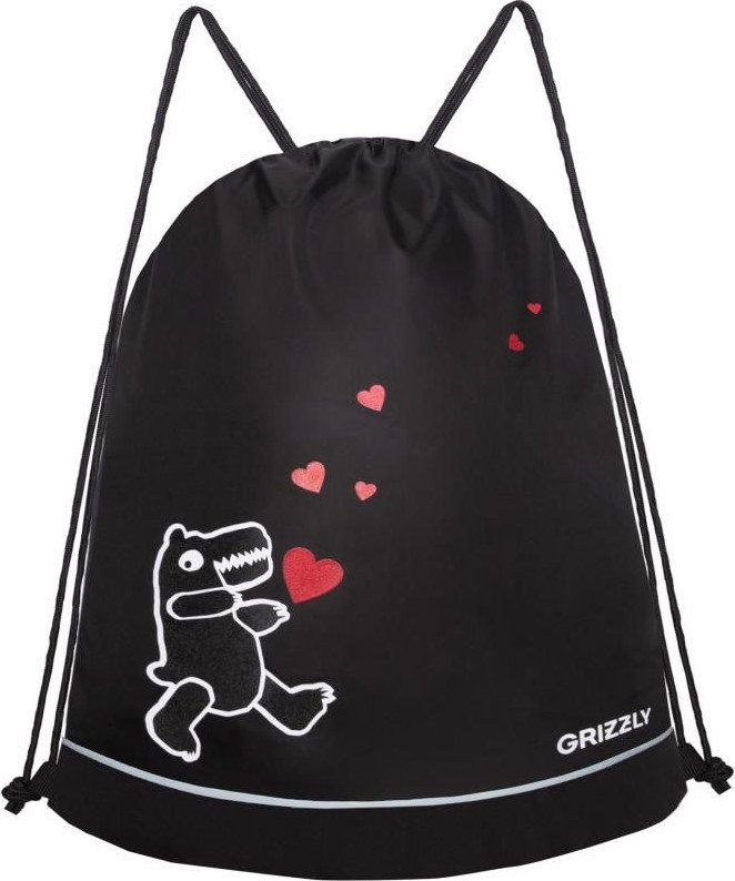 Мешок для обуви Grizzly OM-60-117 (черный)