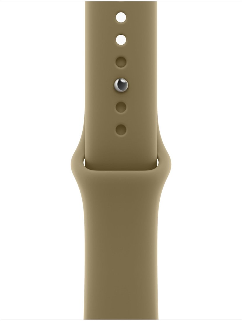 Умные часы Apple Watch Series 12 42 мм (алюминиевый корпус, темная бронза/оливковый, спортивный силиконовый ремешок S/M)