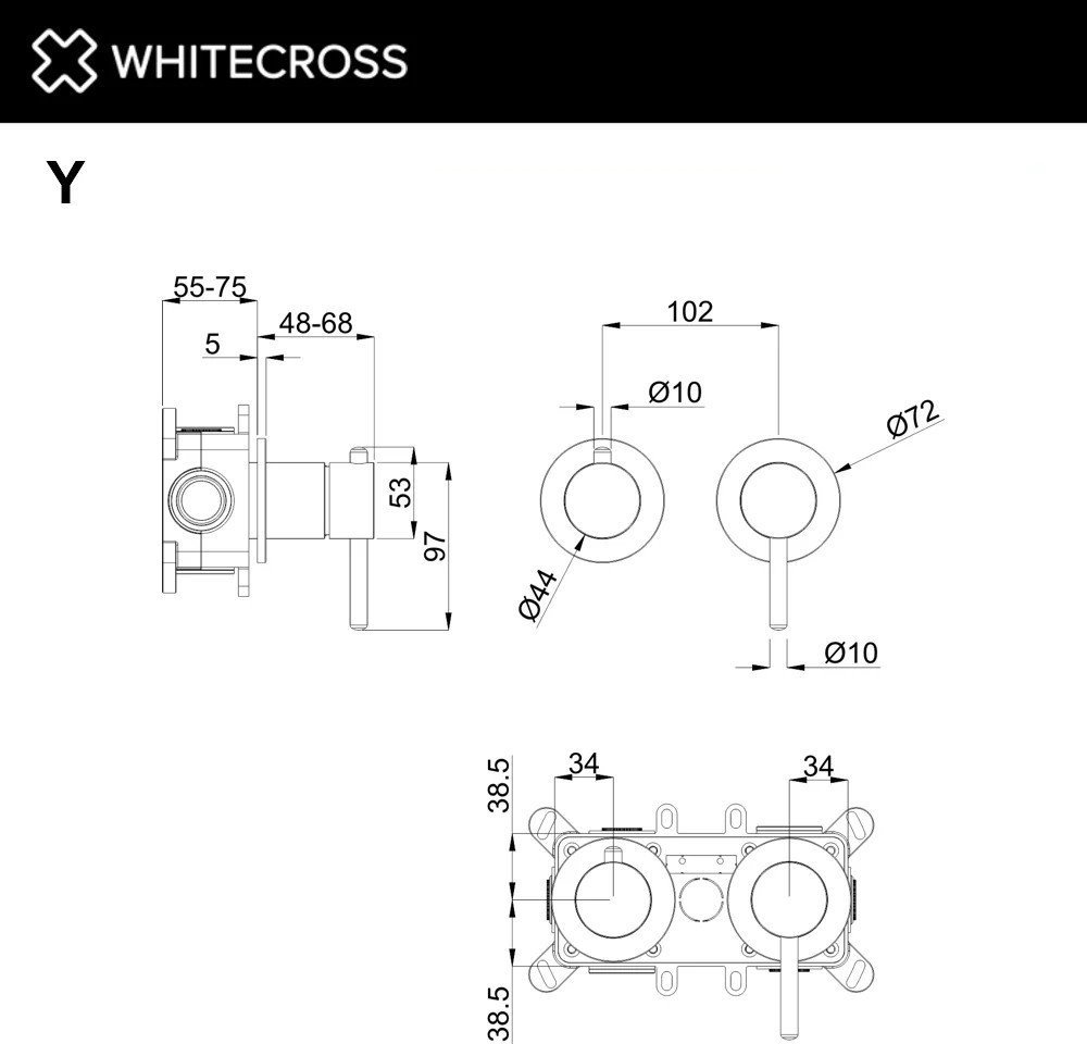 Смеситель Whitecross Y1243NIB (брашированный никель)