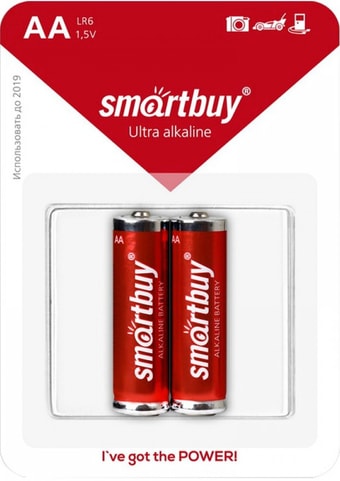 Батарейки SmartBuy Ultra Alkaline AA 2 шт. SBBA-2A02B