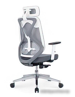 Кресло Norden Имидж Grey YS-0817H(D+T)W (белый пластик/серая сетка)