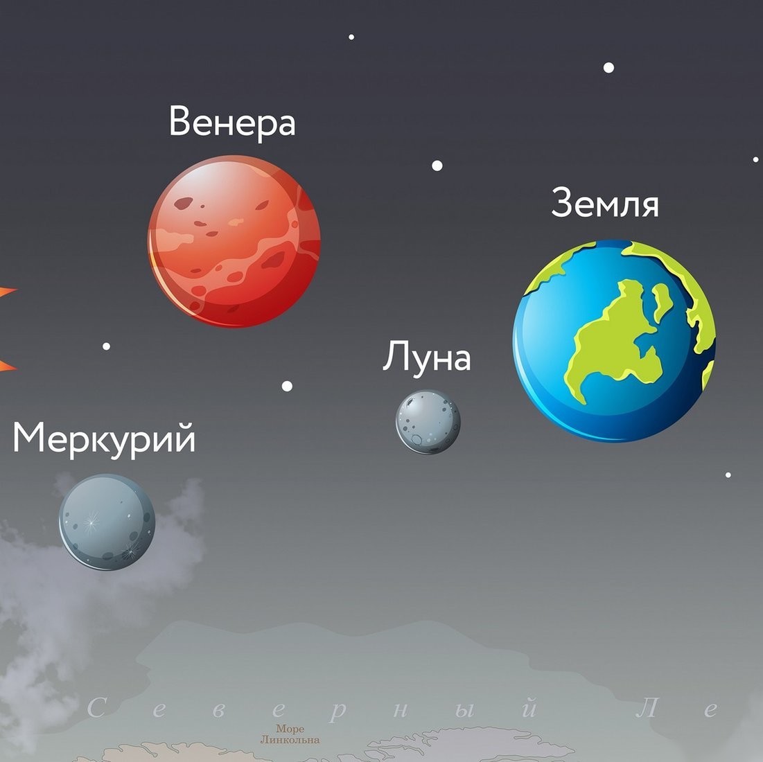 Фотообои Citydecor Карта мира. Флаги и планеты 200x260