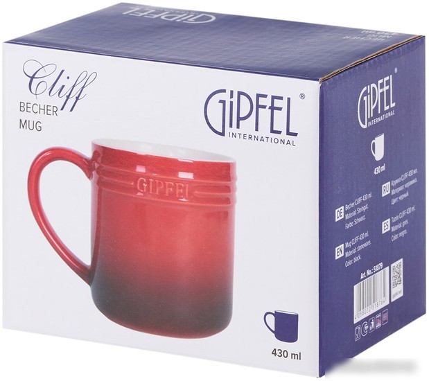 Кружка Gipfel Cliff 51879 (темно-красный)